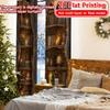 Set Of 2 Flat Printing Enchanted Bibliotheque Chic Print Curtains Versatile Fabric Home Decor Ldeal Bedroom Curtain Polyester Ideal For