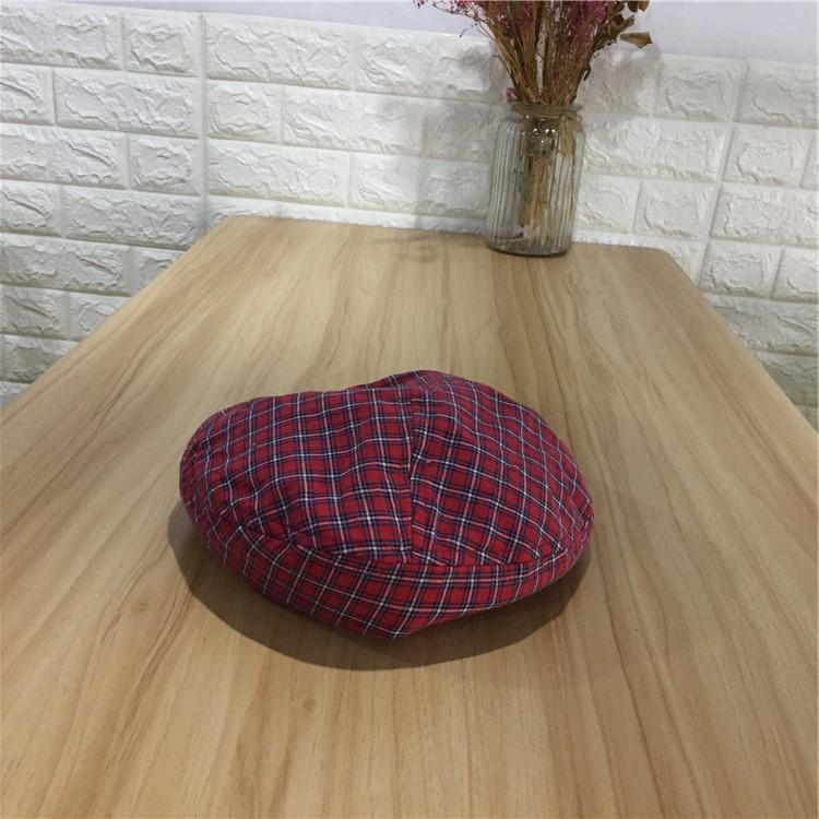 

Women Beret Hat Fashion Retro Plaid Cute Painter Octagonal Hat For Girls Birthday Gifts red (no brim) one size#1