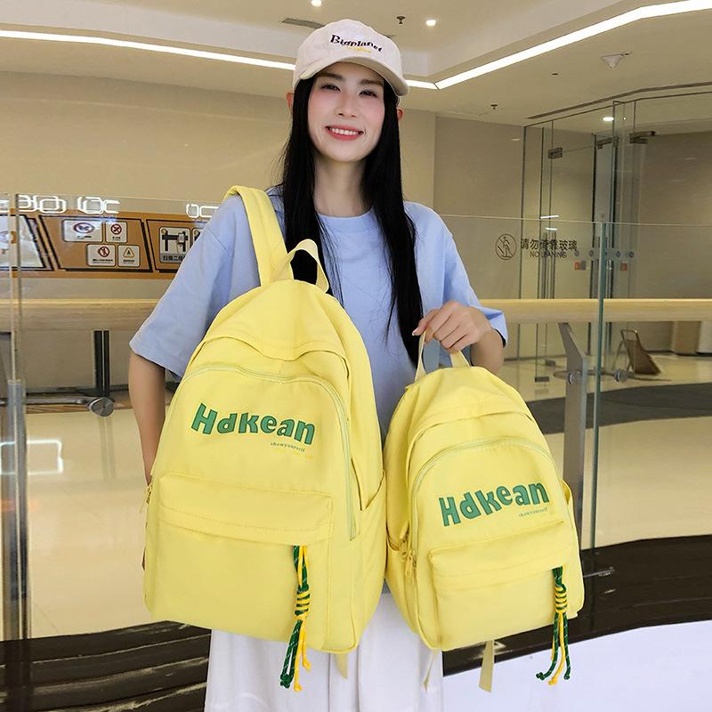 Autumn and Winter New High-Value Fresh Style Letter Backpack for Female Primary and Secondary School Students Casual Double Shoulder Bag