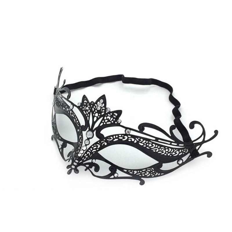 Metal Mask For Adults With Water Drill Decoration For Halloween And Cosplay Parties
