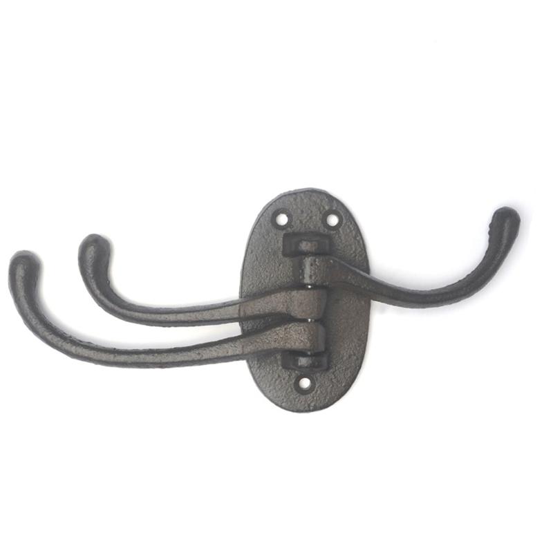 Flexible Position Cast Iron Wall Mount Hook Adjustable Arms Decoration For Home Decors And Practical Use