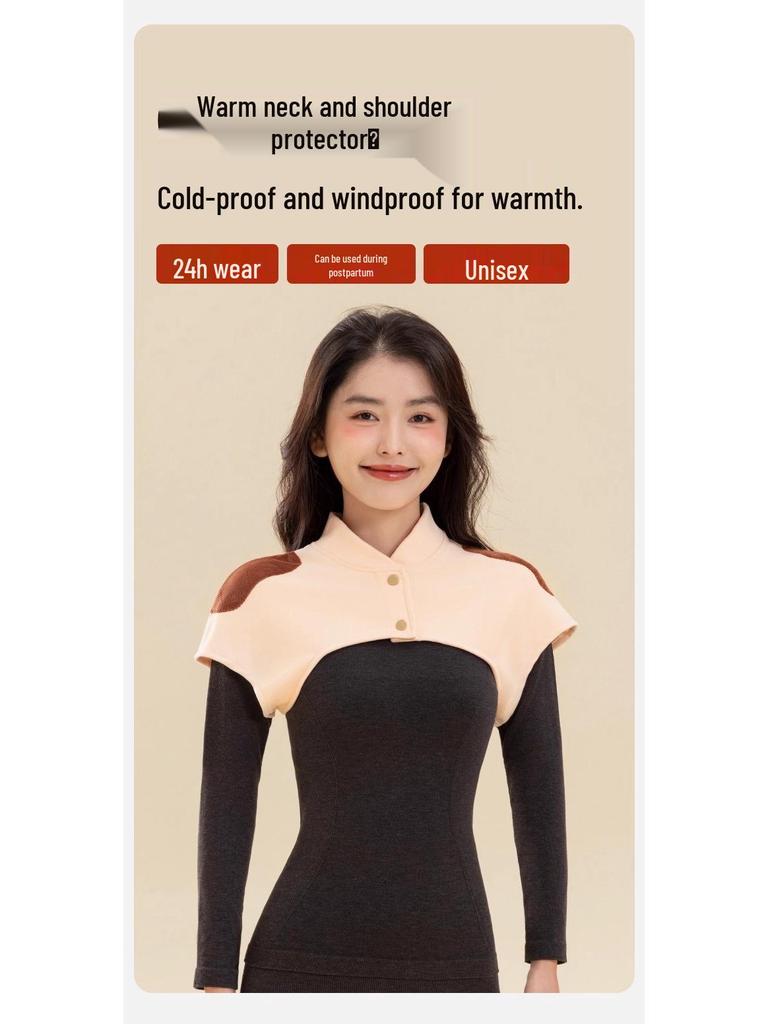 Halswirbelsäulen-Schal: Warmer ärmelloser Top für die Nacht, Herbst/Winter, nach der Geburt, für Frauen mittleren Alters, ältere Frauen, Schutz aus deutschem Samt.