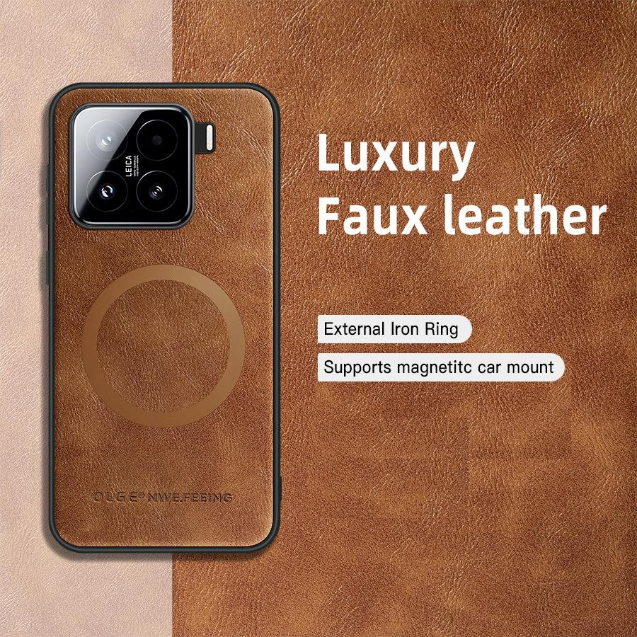 

Для Xiaomi 15 Чехол Магнитный Противоударный Чехол Для Xiaomi 15 12T Pro Funda Для Xiaomi 14T Pro Винтажные Классические Кожаные Чехлы для Телефона Xiaomi 12T коричневый