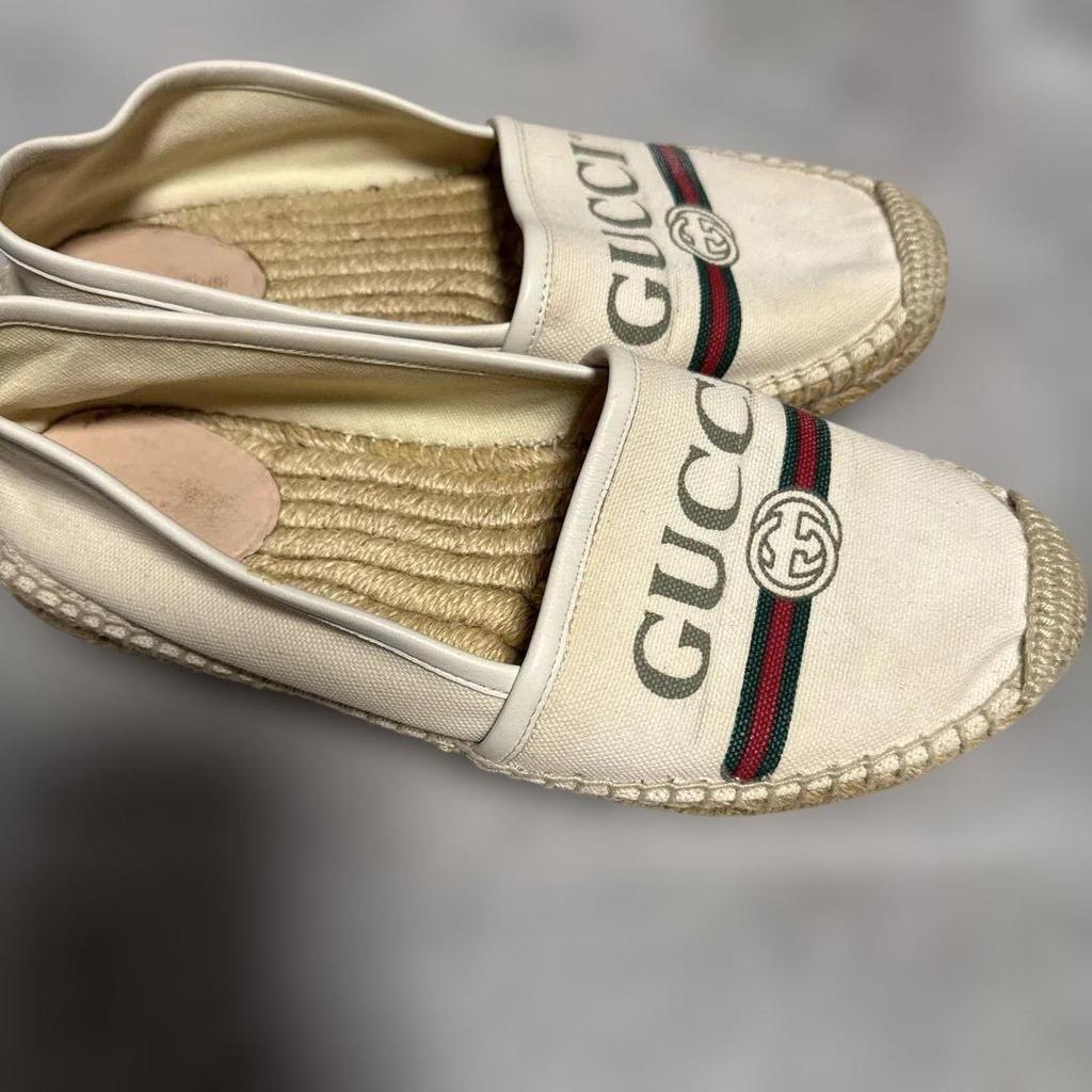 Used GUCCI GG Logo Web Stripe Canvas
