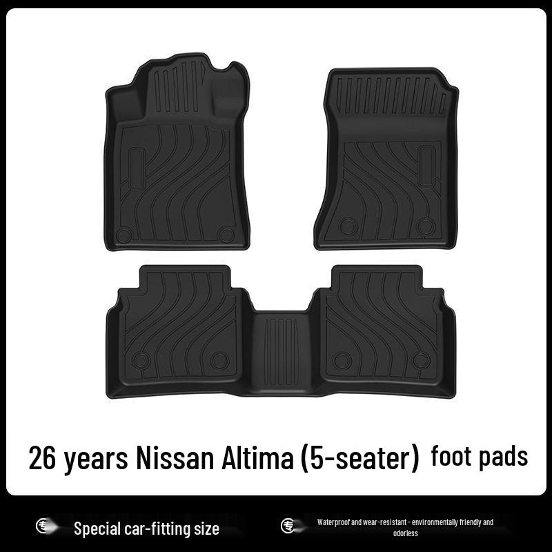 All-Weather TPE Floor Mats & Trunk Mat for 26-Year Nissan Altima with Carbon Fiber Texture and Starry Sky Blanket