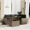 VidaXL Garden Lounge Set 5 Pcs with Grey Cushions Wicker 3268510