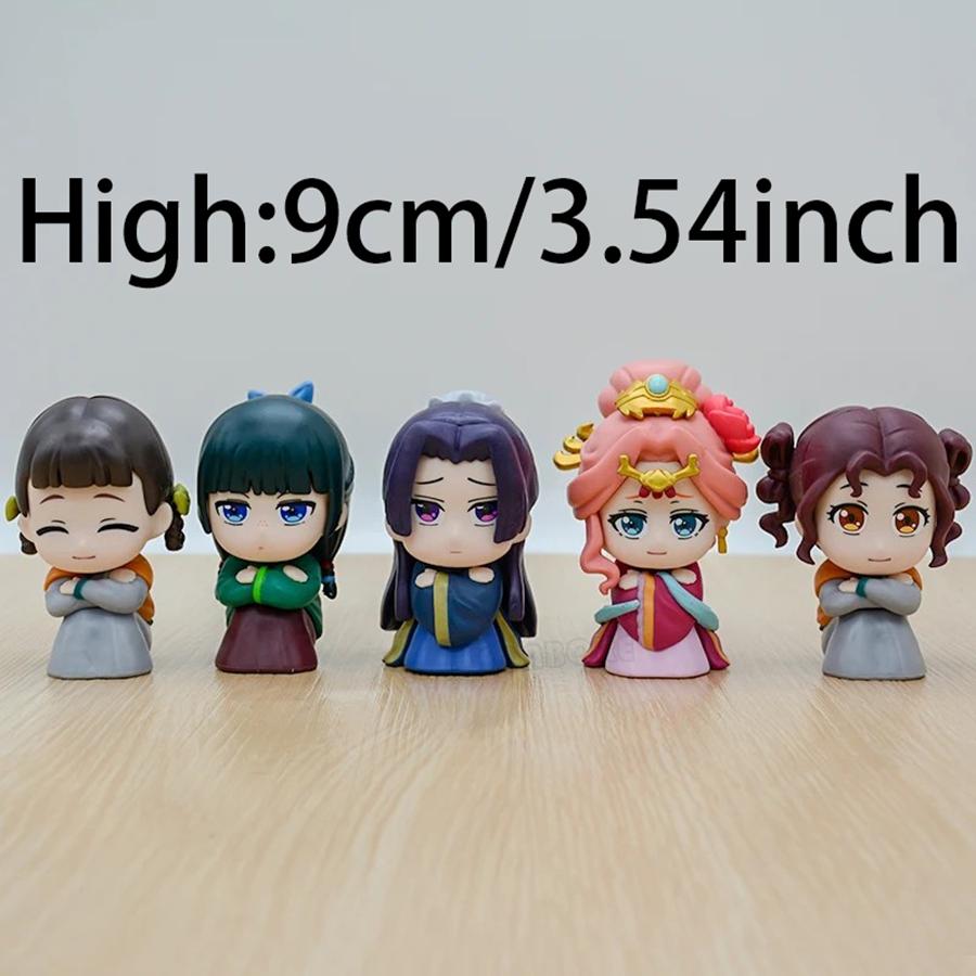 1/5PCS 9cm Kusuriya No Hitorigoto Anime Figure Q Version Maomao Action Figure Kawaii Jinshi Figurine PVC Collection Model Toys