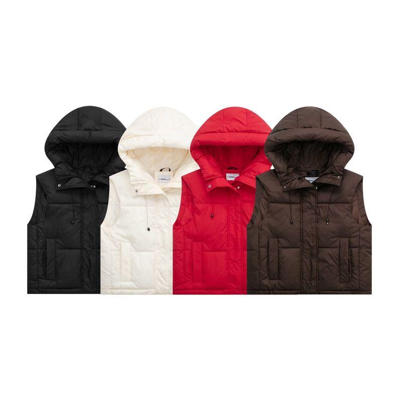 Zbzr Autumn and Winter New Women Clothes Western Style French Style Fashion Temperament Leisure Hood Vest Vest Outerwear