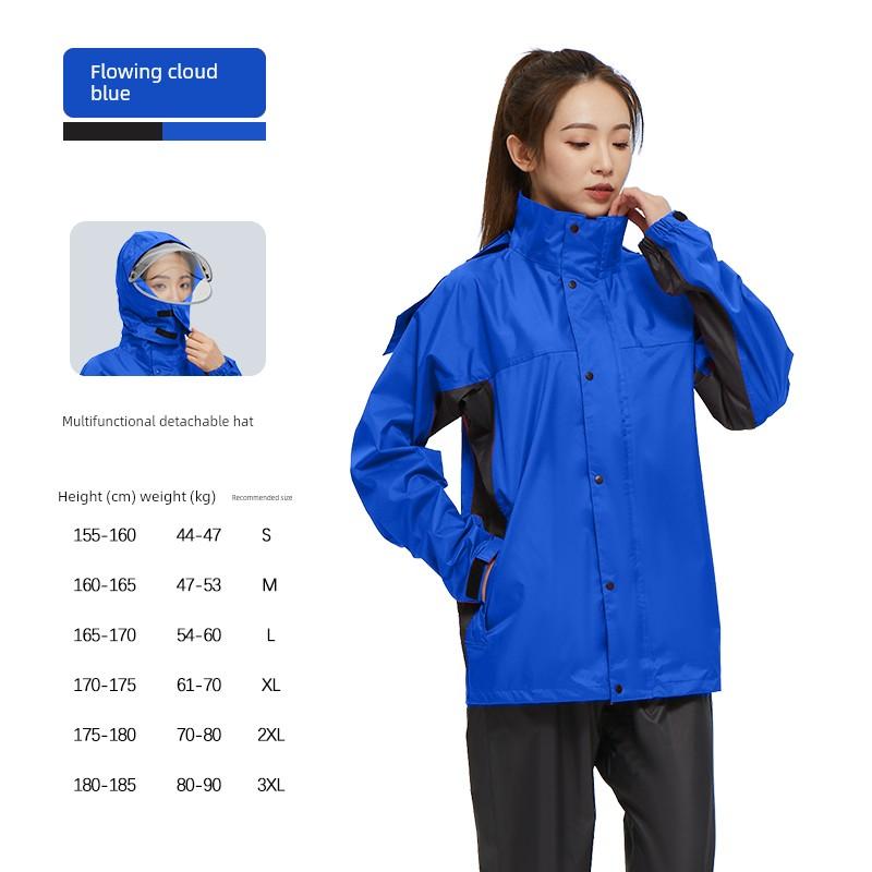 2025 New Raincoat and Rain Pants Set for Women, Adult Split-Type Outerwear for Farmers, Long Style, Full-Body Storm-Proof