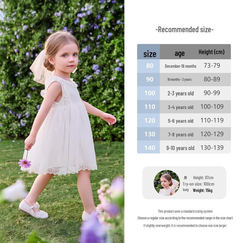 JELLYBABY Girls' French Flutter Sleeve Princess Dress