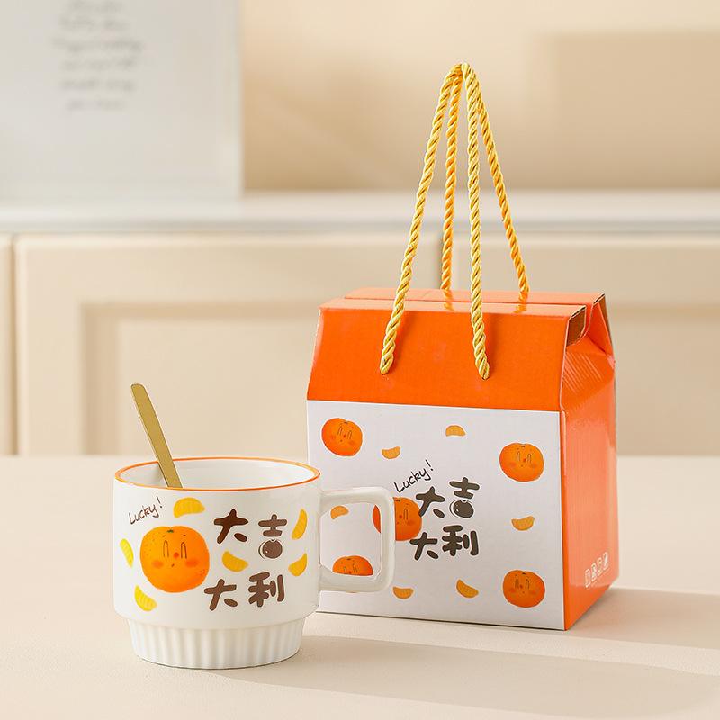 Keramik Schlichte Mode Geschenkbox Mit Handtuch Bär Souvenir Eröffnung Praktisches Event Geschenk Wasserbecher Set