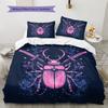 Vintage Gorgeous Beetle Pattern Bedding Quilt Set  Home Decoration  Gift (1 * duvet cover + 2 * pillowcase  without core)