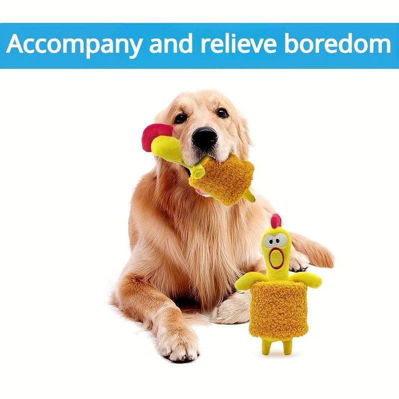 Interactive Chicken Design Squeaky Dog Toy - Hide and Seek Food Feature, Suitable for All Breeds, Durable Bite Resistant Cartoon Pattern