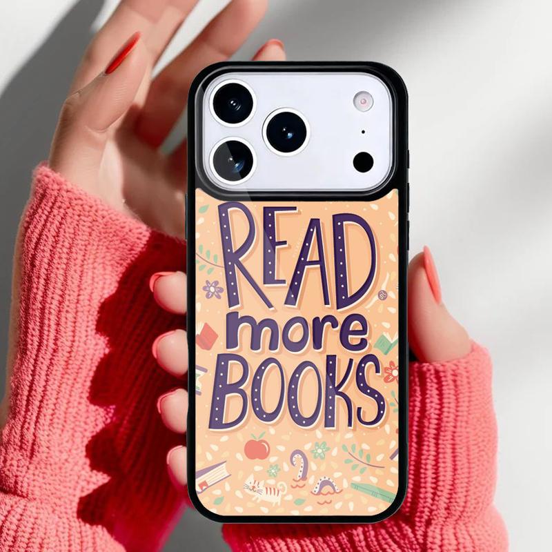 Read Books Library Bookshelf Quotes Phone Case for iPhone 17 Air 16e 15 14 13 Pro Max Back Cover for 12 11 Pro Coque