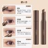 HESBUTY Eyeshadow Stick, 3 Colors, Gradient Eyeshadow, Long-lasting, Glitter, Suitable for Beginners and Commuters (01-Beige Brown)