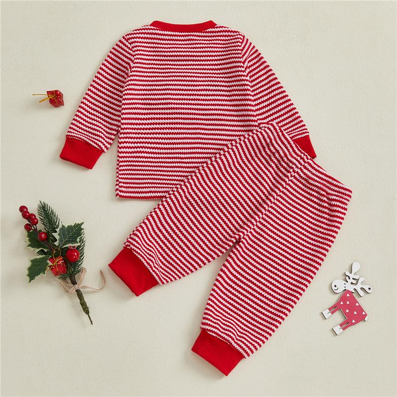 Clothes Set Toddler Baby Boys Girls Santa Claus Embroidery Tops + Trousers 2pcs Baby Christmas Clothing Outfit