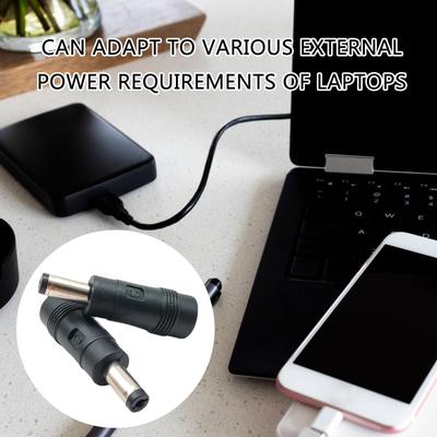 Tragbarer Konverteradapter, DC4,0 x 1,7 mm Buchse auf DC5,5 x 2,1 mm Stecker, Stromumwandlungskopf für verschiedene Laptopmarken