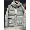 Export Tail Goods Classy Hooded down Jacket Men Winter Tide All-Matching Thick Warm White Duck down Overalls Men