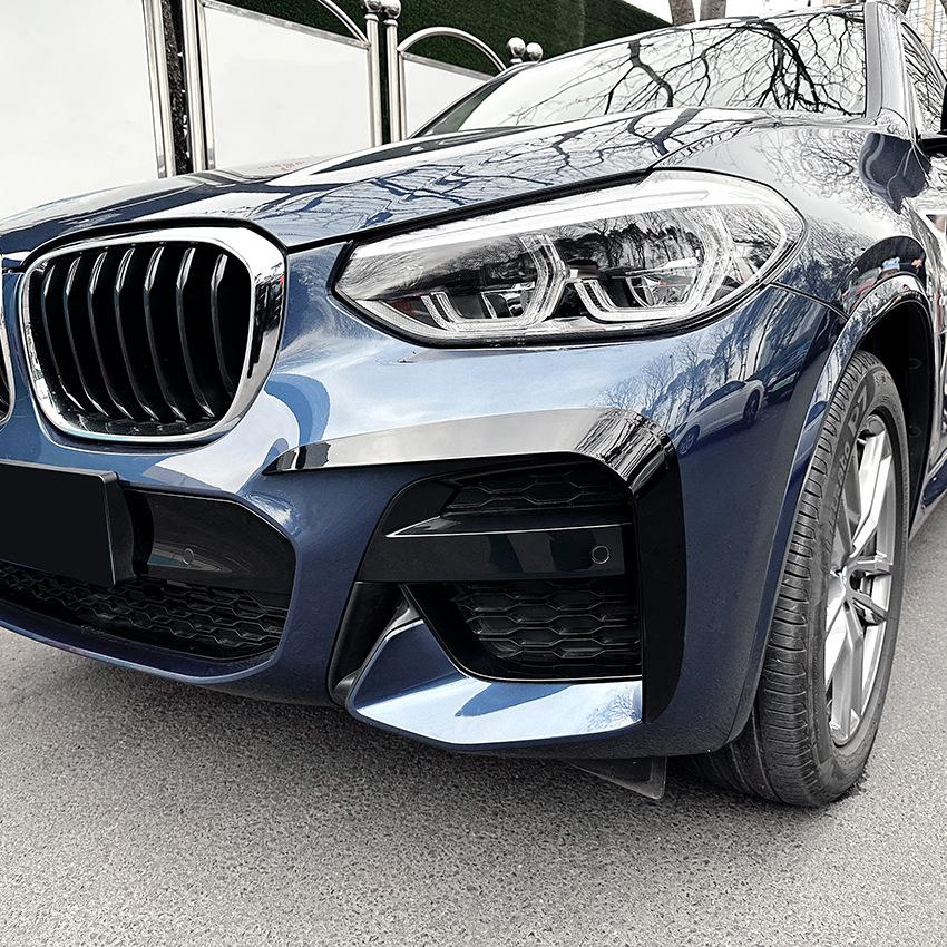 For BMW X3 X4 G01 G02 M Sport 2018 2019-2021 Front Bumper Splitter Fog Lamp Grill Spoiler Cover Air Vent Wind Knife Body Kits