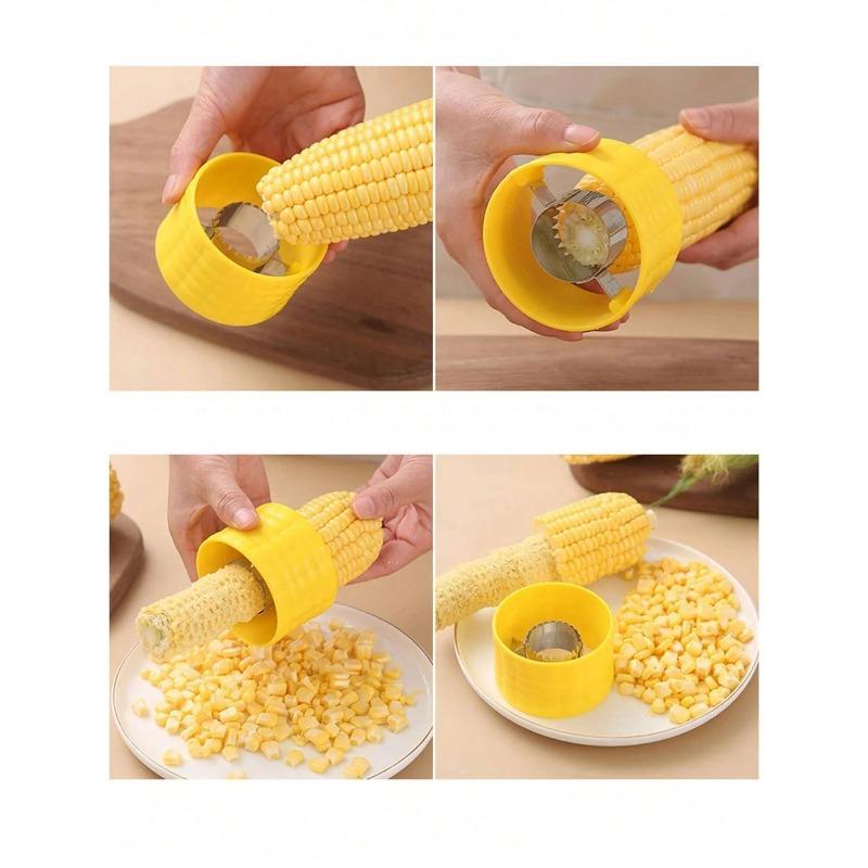 1pc Stainless Steel Corn Stripping Tool Stainless Steel Corn Kernel Remover, Plastic Vegetable Peeler, Kitchen Gadget For Easy Meal Prep