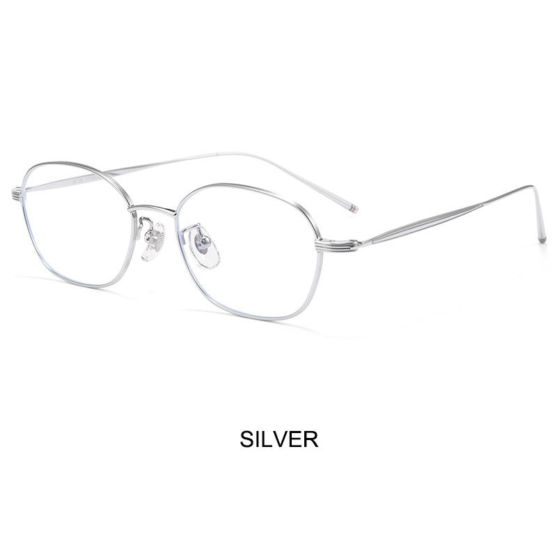 Premium Ultra-Lightweight Pure Titanium Glasses Frames Stylish Retro Gold-Tone Small-Frame Eyeglasses Luxury Eyewear
