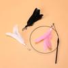 Interactive Cat Teaser Wand with Suction Cup and Colorful Feathers - Fun Cat Toy for Indoor Play