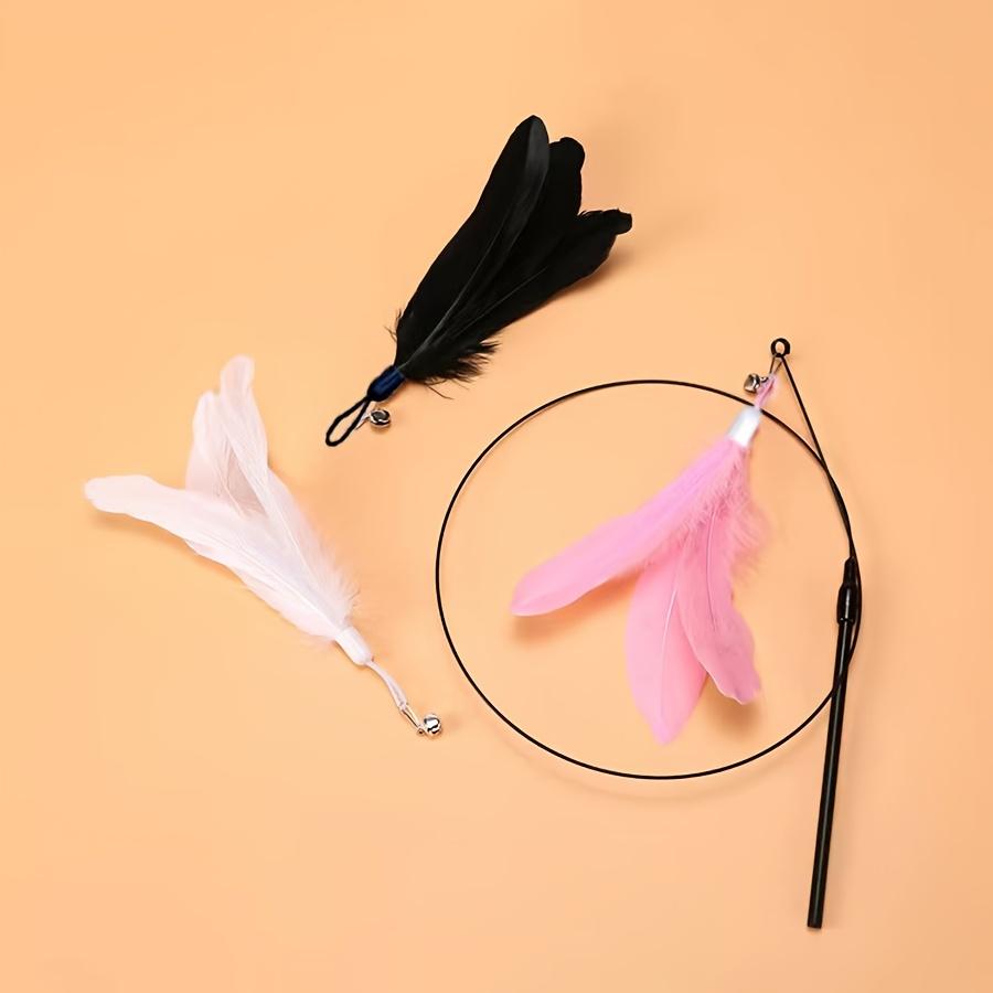 Interactive Cat Teaser Wand with Suction Cup and Colorful Feathers - Fun Cat Toy for Indoor Play