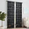 2 st, mångsidiga genomskinliga polyestergardiner för heminredning Svart Tegel för användning i sovrum och vardagsrum