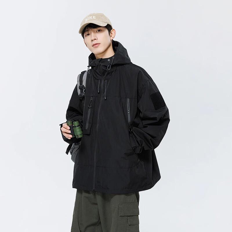 Unisex Outdoor Multi-Pocket Windbreaker Jacket