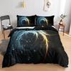 3D Feather King Queen Duvet Cover Blue Bohemian Bird Feather Full Twin Bedding Set Peacock Feather 2/3pcs Polyester Quilt Cover