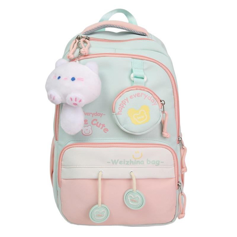 

Простой контрастный цвет, кампусный рюкзак для студентов средней и старшей школы, милый и красивый дорожный рюкзак Without pendant