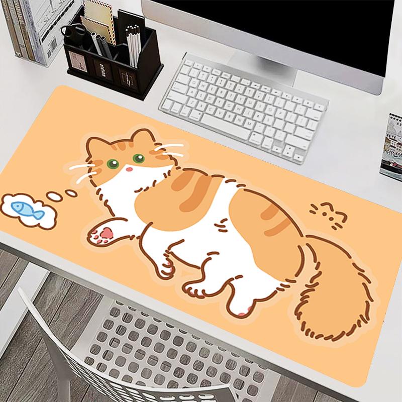 Cute Cat Mouse Pad Cartoon Puppy Office Desk Mat Gamer Computer Mousepad Gaming Accessories Kawaii Keyboard Pad Large Mausepad