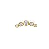 Earring - LUXENTER - Minimalist Piercing - 18K Yellow Gold - Cubic Zirconia - Stud/Push Back