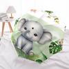 Jungle Animal Friends Umbrella: Automatic Opening & Closing Rain Gear with Foldable Design for Outdoor Adventures - Perfect Gift for Fans, T