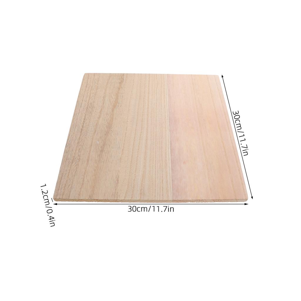 16x12 Zoll 0,5 Zoll Dicke Unfertige Holzbretter Massives Rechteck Holzplanken für DIY-Regale Möbelteiler Bastelmalerei