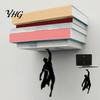 Invisible Wall Shelves Hero Floating Bookshelf, Mounted Book Storage Shelf, Creative Metal Shelf for Ledge Small Apartments Study Rooms and