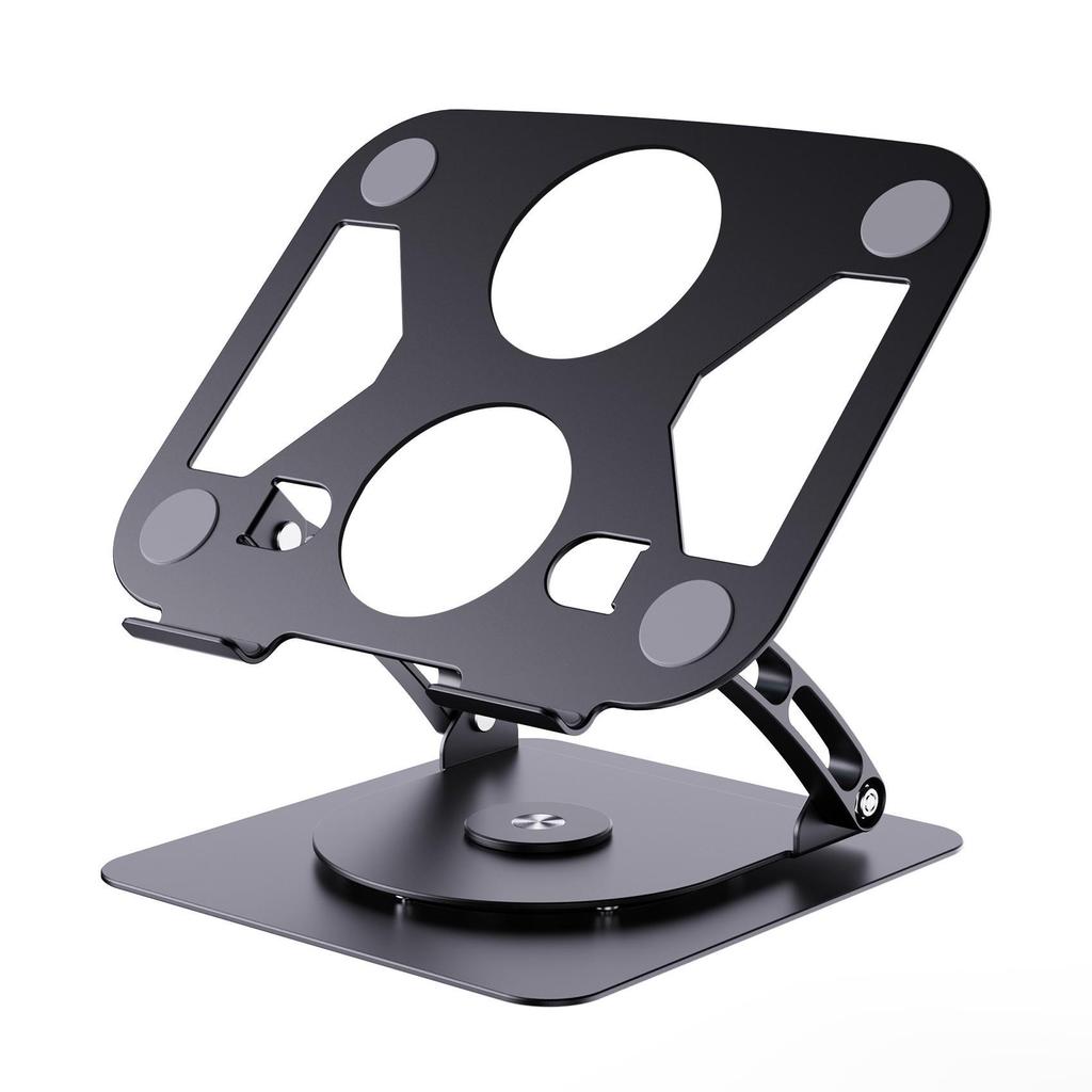 Aluminum Alloy Laptop Cooling Stand with 360° Rotation & Three-Level Adjustability