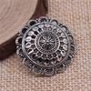 10 Stück Antik Bronze Farbe Antik Gold Farbe Antik Silber Farbe Runde Hohlblumen Anhänger