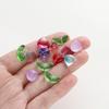 20Set 40pcs Mixed Tulips Flower Lampwork Beads Multicolor Glass Flora Beads Loose Beads For DIY Bracelets Jewelry Making Accessories