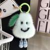 Fur Pendant New Womens Mink Hair Pear Keychain Pendant Car Decoration Accessories Plush Doll Book Bag Pendant
