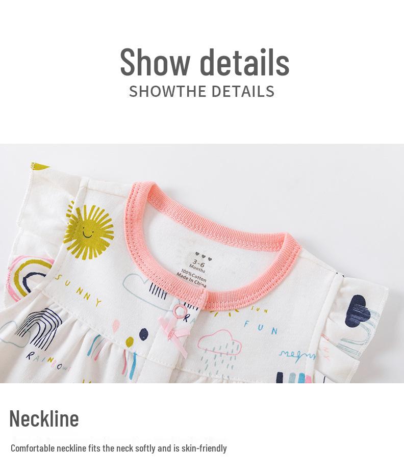 Neugeborener Sommer Lässiger Kurzarm Strampler Body