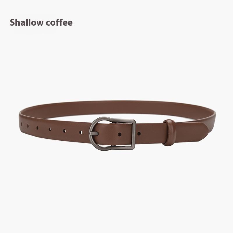 

Женский ремень из натуральной коровьей кожи, универсальный, простой, с джинсовым костюмом, кюлотами 105cm