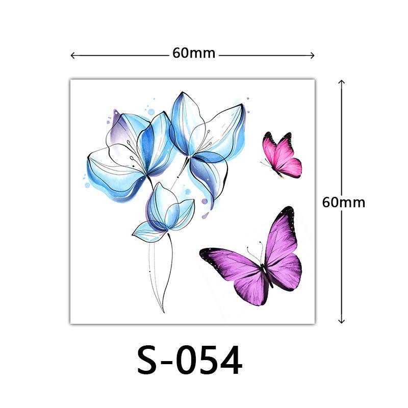 Small Flower Tattoo Stickers For Women 3d Color Tattoo Stickers Rose Lotus Butterfly Flower Tattoo 
