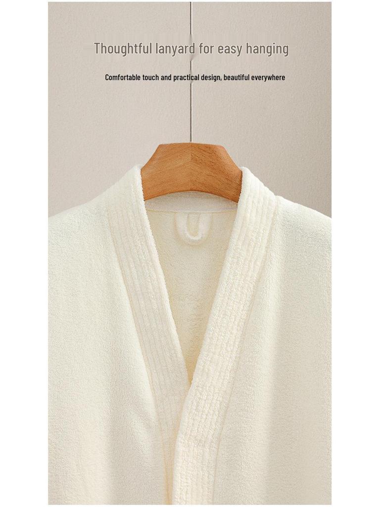 Women's Thick Antibacterial Quick-Dry Cloud Velvet Bathrobe - Autumn/Winter