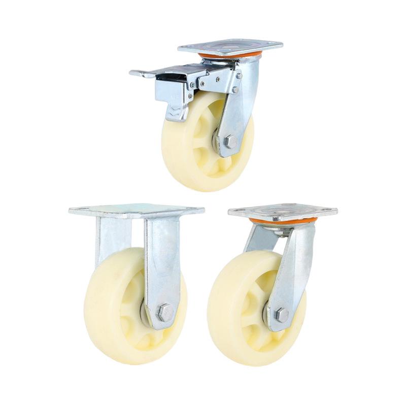 Heavy-Duty Nylon Industrial Caster Wheel for Hand Trucks and Flat Carts