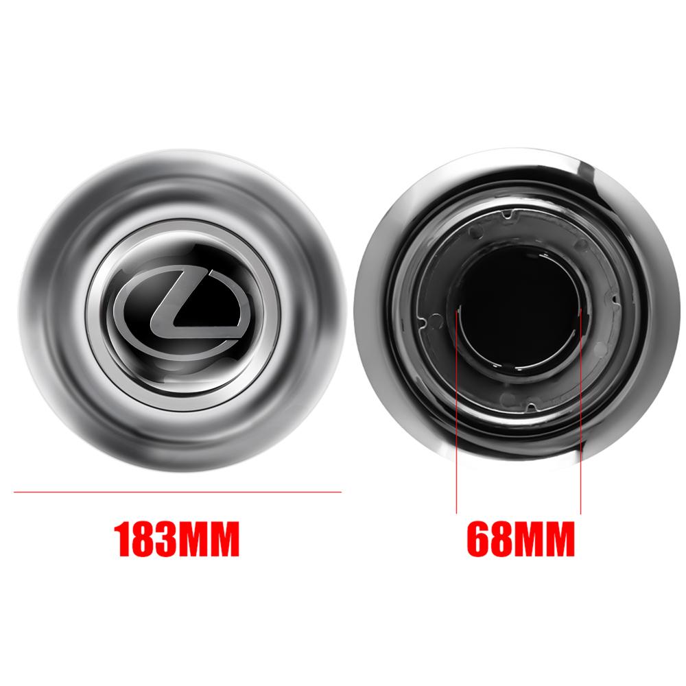 AAOU1 3D Floating Car Wheel Hub Center Cap Badge Covers Sticker Emblem Accessories for Lexus GS LC RC RX UX NX CT200h F Sport ES LS IS