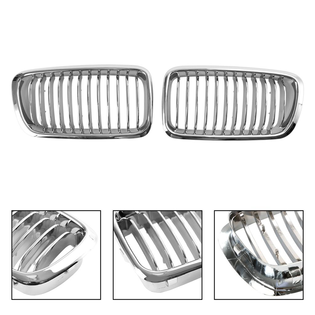 2 STÜCKE Chrom Front Nieren Grill Gitter Passend für BMW 7er E38 1994-2001