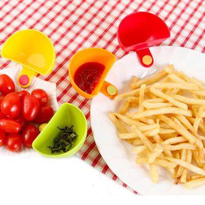 5Pcs Dip Clip Bowls for Plates Seasoning Dish Dip Containers Table