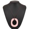 Hermes Lift GM Necklace Pink/Brown Buffalo Horn 16g Women Used