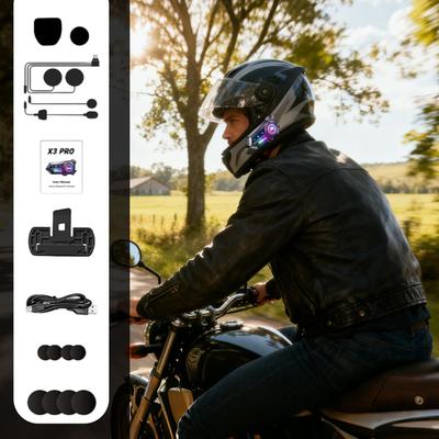 Motorcycle Headphones Wireless Smart Helmet Headset Smart Cycling Headphones For Daily Commuting Travel Motorcycle Dirtbike